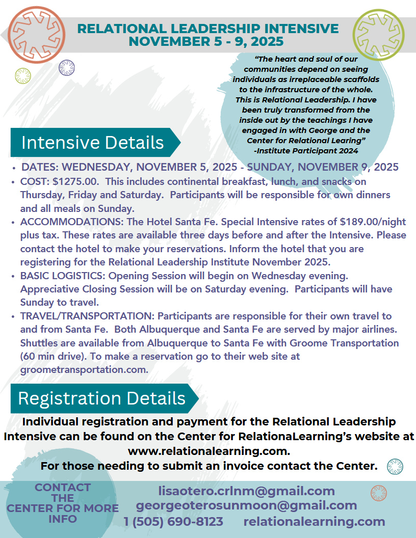 Relational Leadership Intensive Flyer Santa Fe, New Mexico