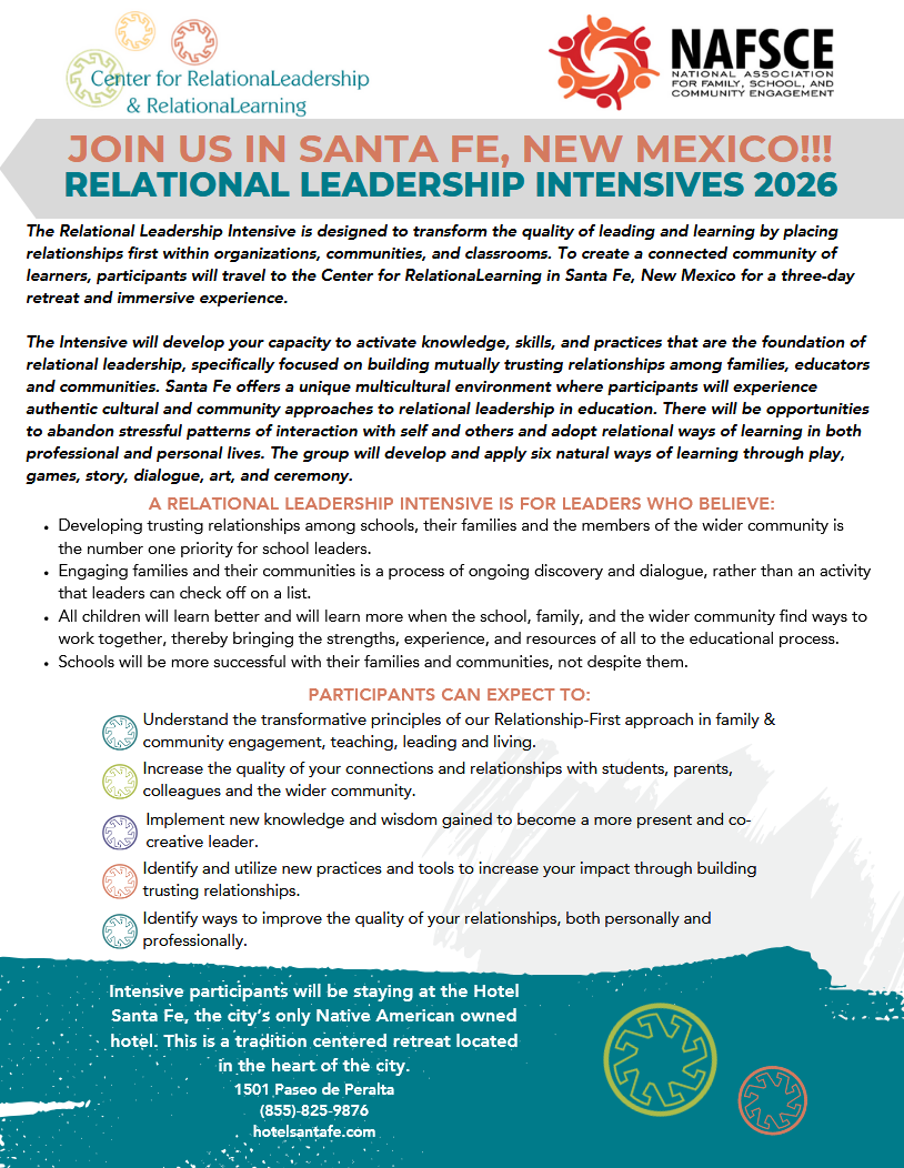 Relational Leadership Intensive Flyer Santa Fe, New Mexico