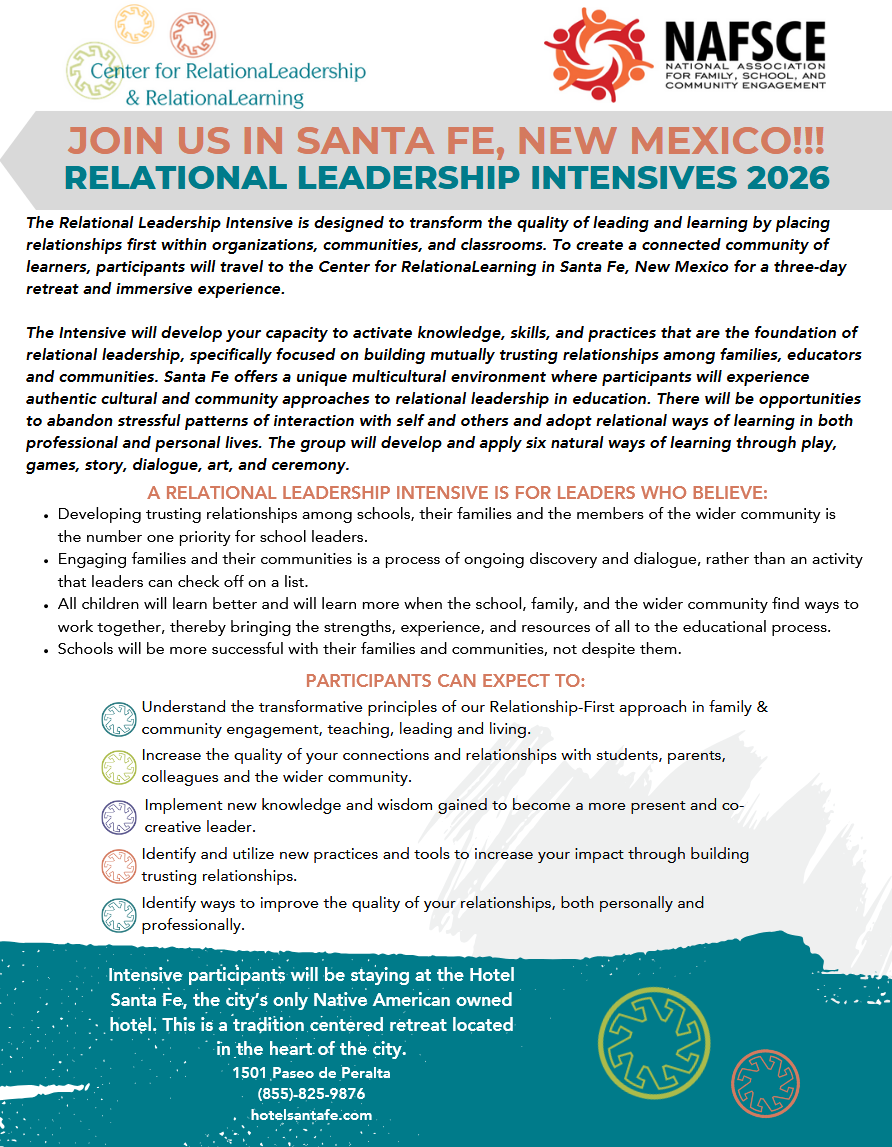 Relational Leadership Intensive Flyer Santa Fe, New Mexico